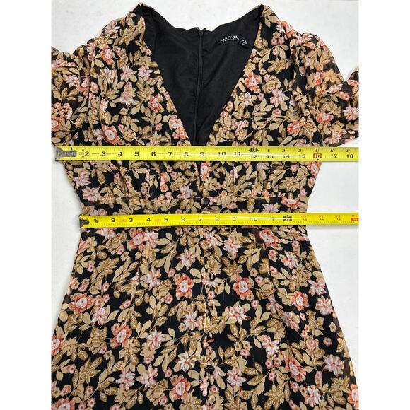 Nasty Gal Nothin'Bud Love Floral Long Sleeve Mini Dress in Women's Size 6 - Picture 7 of 7